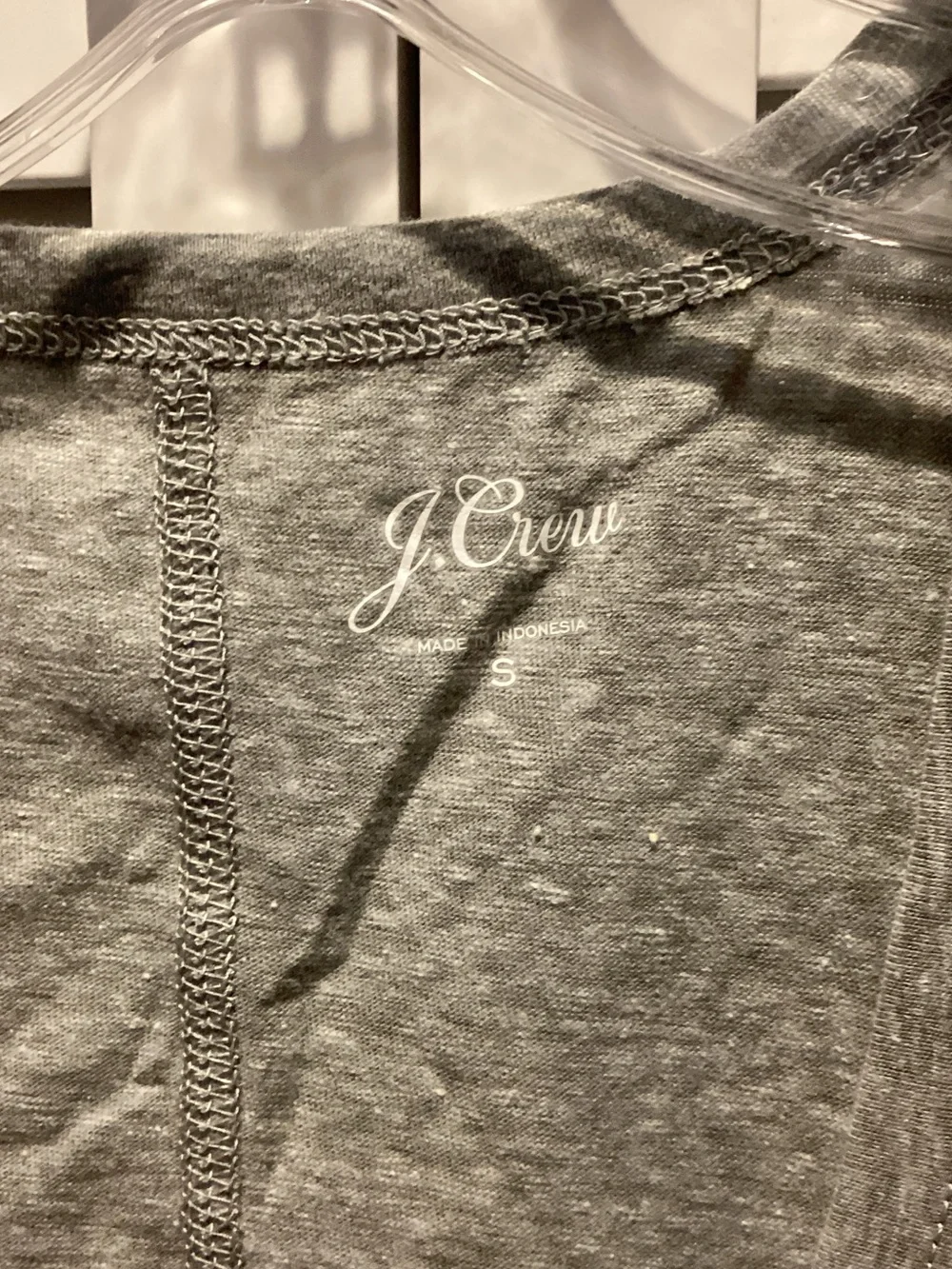 J. Crew Heather Grey Scoop Neck Tank in a Cotton/ Polyester blend.